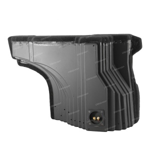 Короб стелс для сабвуфера на Lada Vesta седан (10", в левое крыло, черный)